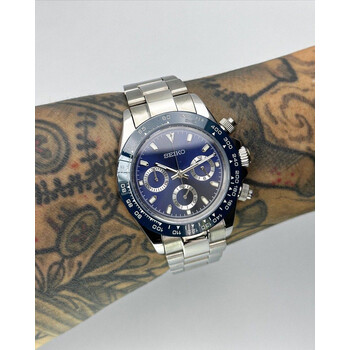 Custom Seiko Mod • Navy Blue Daytona • 39.5mm